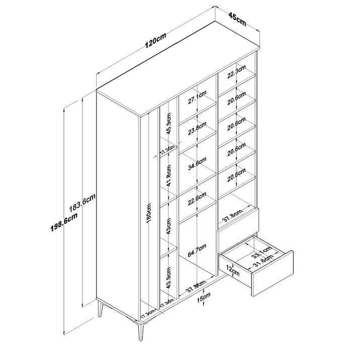 Hanah Home Mueble de Baño KC105 - 4695 Blanco